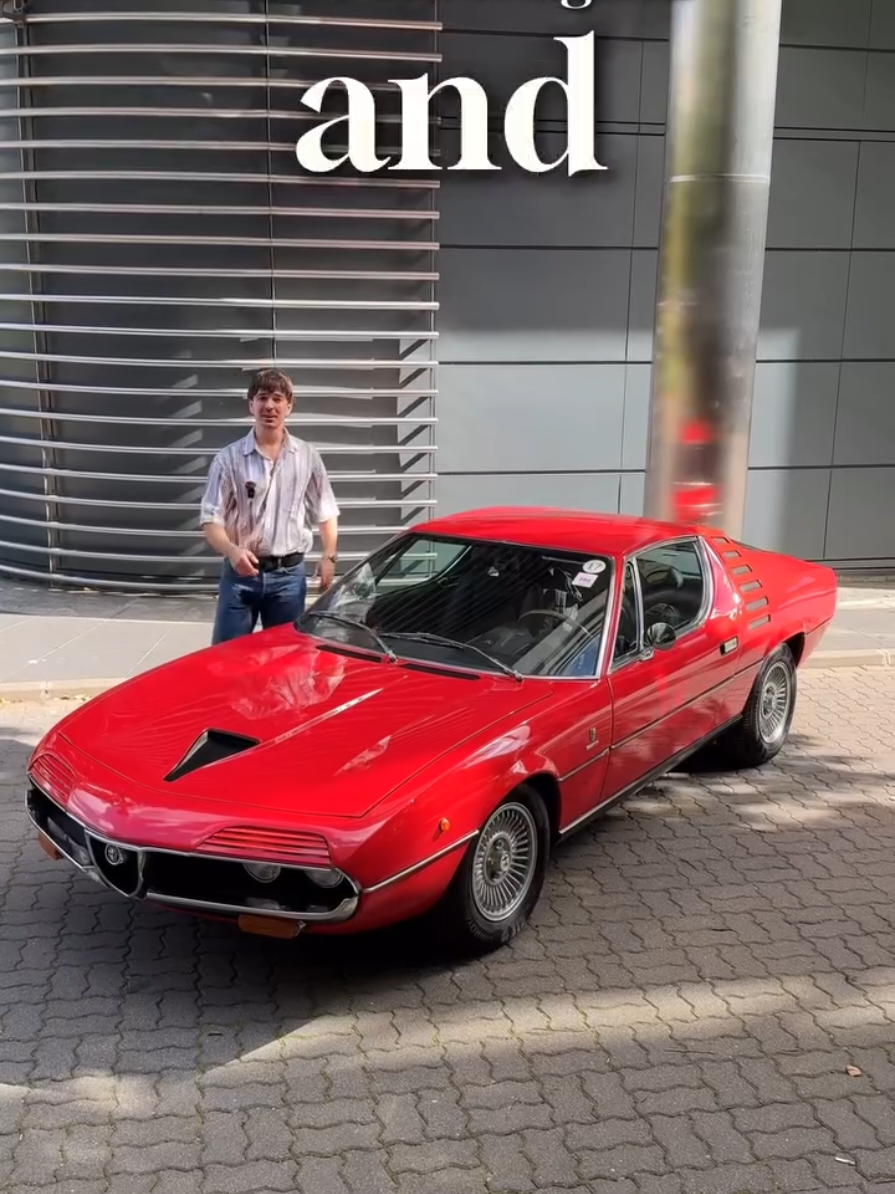 The most important feature of this beautiful Alfa stopped working once I started recording. It didn’t stopped me.  Despite this inconvience I truly adore this car designed by Marcello Gandini. Everyone knows his most famous projects like Lamborghini Countach or Lancia Stratos.  This one is the Alfa Romeo Montreal. Very unique and a little forgotten muscle car from Italy. A handsome one.  Which is your favourite Gandini design?  Courtesy of:  @maxturbocars #alfaromeo #alfaromeomontreal #classicalfa #classiccars #alfa #lamborghini #ferrari #italian #italiancars #carsoftiktok #cars