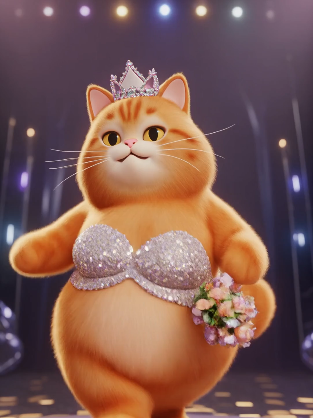 Mèo tham gia hoa hậu thân thiện..... Mà cũng thấy thân thiện thiệt!!!! #funnycat #trendTikTok #vairal #HoatHinhVuiNhon #fyp