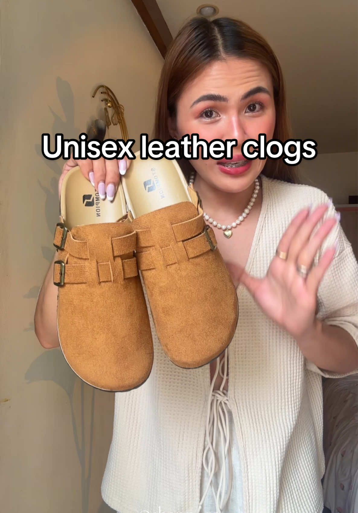 Replying to @jjjuvvv YES! add 1 size kung malapad ang paa #clogs #learherclogs #slipper 