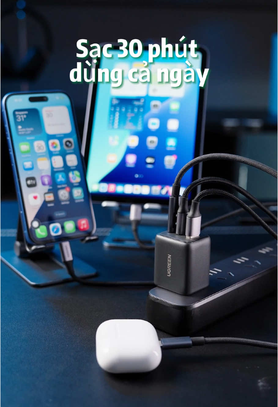 Small size, big energy!#UGREEN #ugreenvietnam #fastcharging #sacnhanh #sacdienthoai #trending #fyp #gadget 
