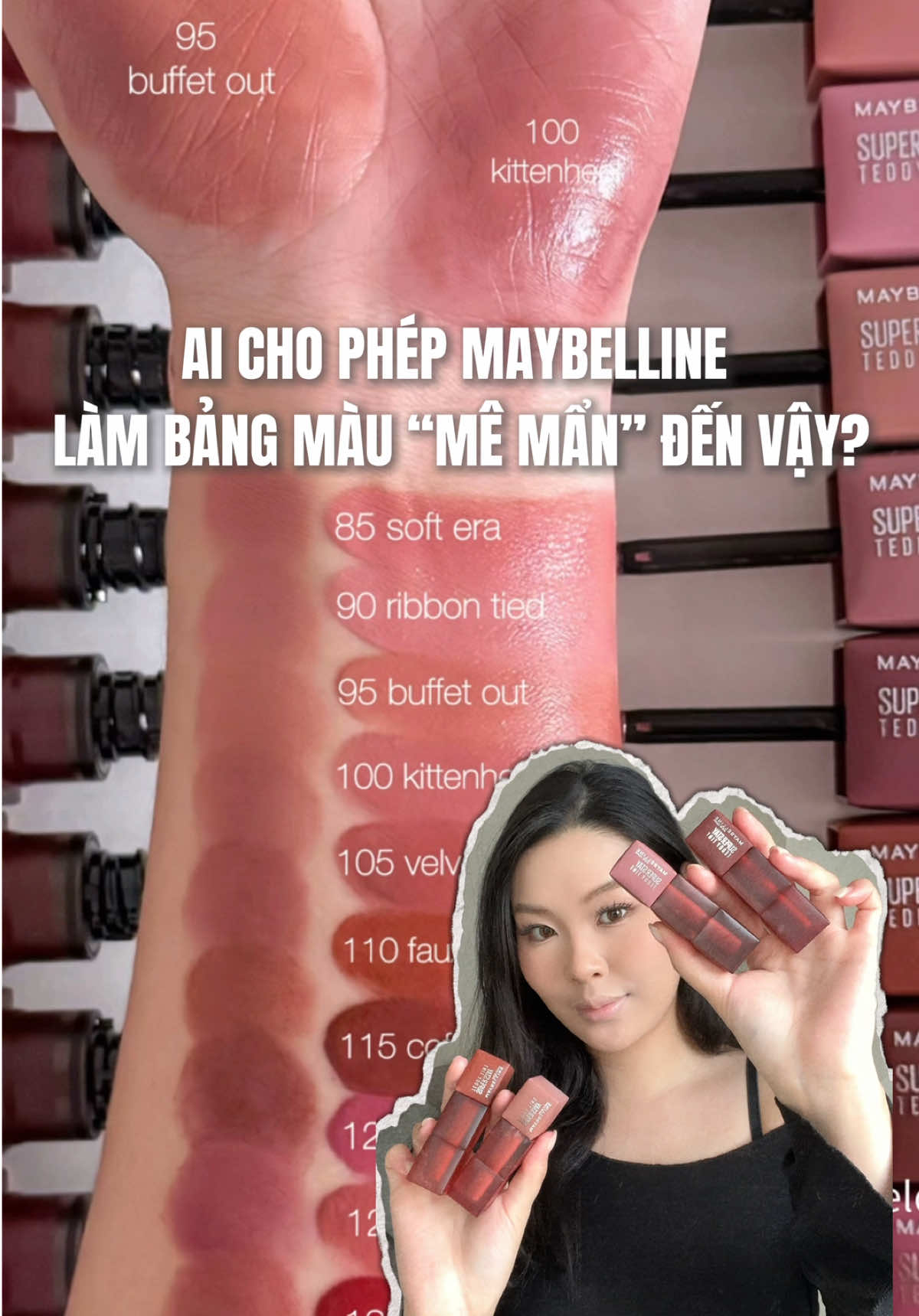 Nhá hàng nhẹ 4 màu mocha siêu đẹp, mà phải công nhận bảng màu lần này màu nào cũng xuất sắc luôn 🥰 Chất son đợt này cũng xốp, mịn hơn đợt trước nữa. Mấy món này đang có zá tốt trên 🍊, mấy bà search là ra àhhh #goclamdep #reviewlamdep #swatches #mochamousse #maybellinepartner #teddytint #sparklemedia #the350f #viral #fyp #foryoupage 