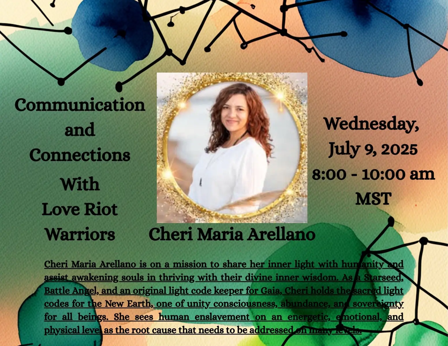 Starseeds and light warriors, let's get deeper into the topic of Starseeds, cosmic origins, and all things woo! Join me live on YouTube or Facebook tomorrow morning with Julie of Love Riot Warriors, who will be interviewing me on these topics and more. Watch live and maybe get a Starseed Reading or a frequency reading. Watch live on Wed. 7/9, at 8am MST/  8am PDT/ 11am EDT. 🌞 Please share this! 🙏🌈💗 Facebook: https://www.facebook.com/DivineLightCodes YouTube: https://www.youtube.com/@divinelightcodes