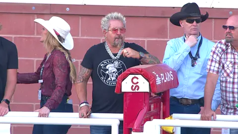 We had a visitor tonight at the Chuckwagon and Relay Races👀 Hey, Guy Fieri👋