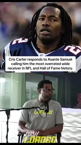 Cris Carter responds to Asante Samuel calling him the most overrated wide receiver in NFL and Hall of Fame history. #nfl #fyp 