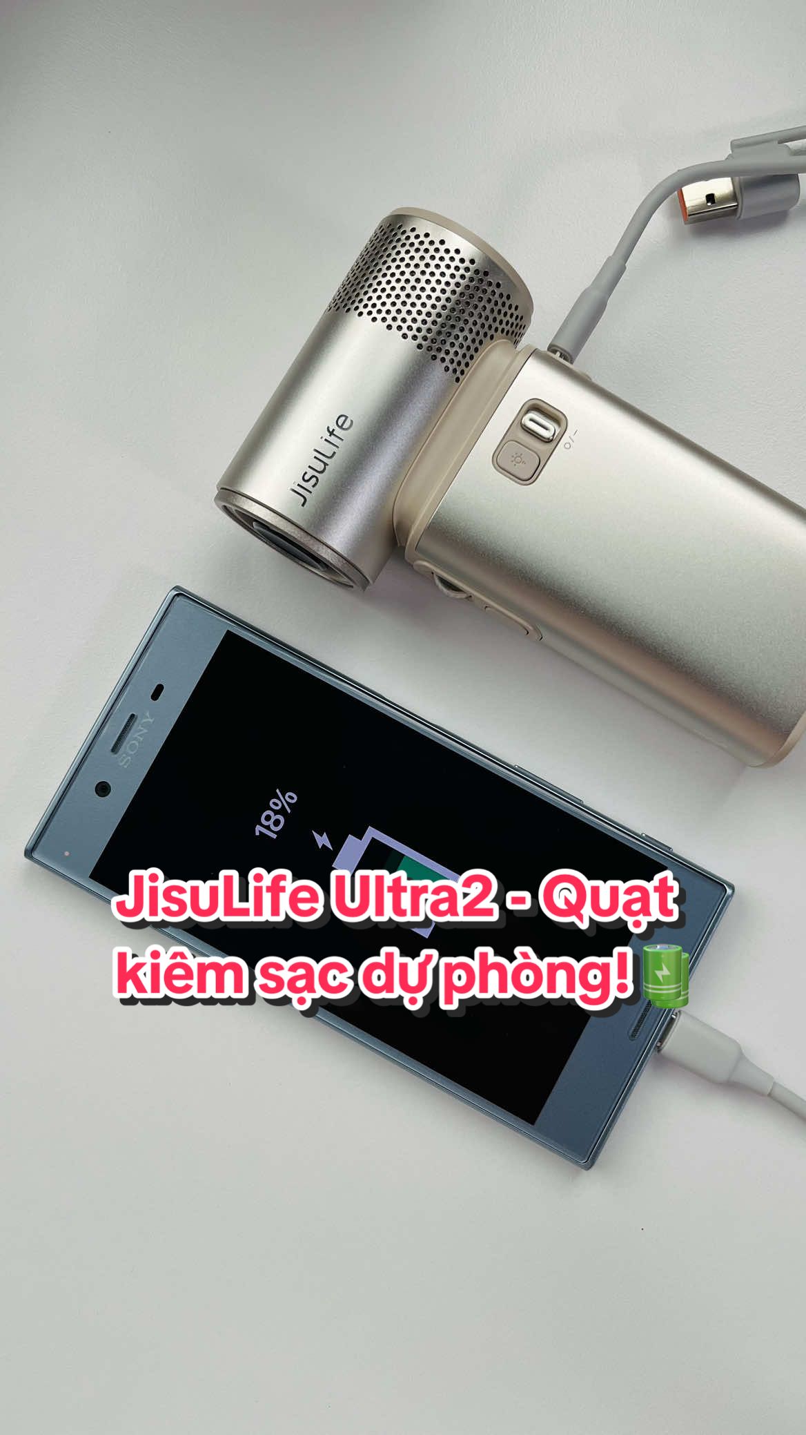 🔋 Khi điện thoại hết pin… và quạt lại cứu nguy! JisuLife Ultra2 đa năng thật sự 😎 #kinhcan #kinhcanreview #jisulife #jisulifeultra2 #quattichdien #quattichdienmini #quatmini #minifan #jisulifehandheld #jisulifeminifan #quattichdienmini #congnghe 