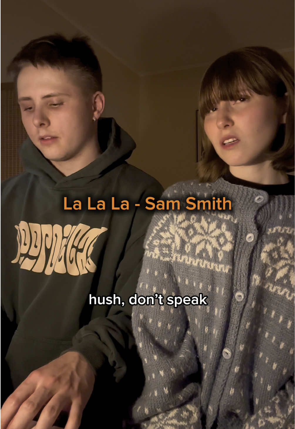 Late night jam after a long day 😴😴 Working on the verse to finish our cover of La La La by @Sam Smith and @Naughtyboy. Check out our video with the chorus of this in our profile! ✨ Let us know if we should post the chords used in this as well!