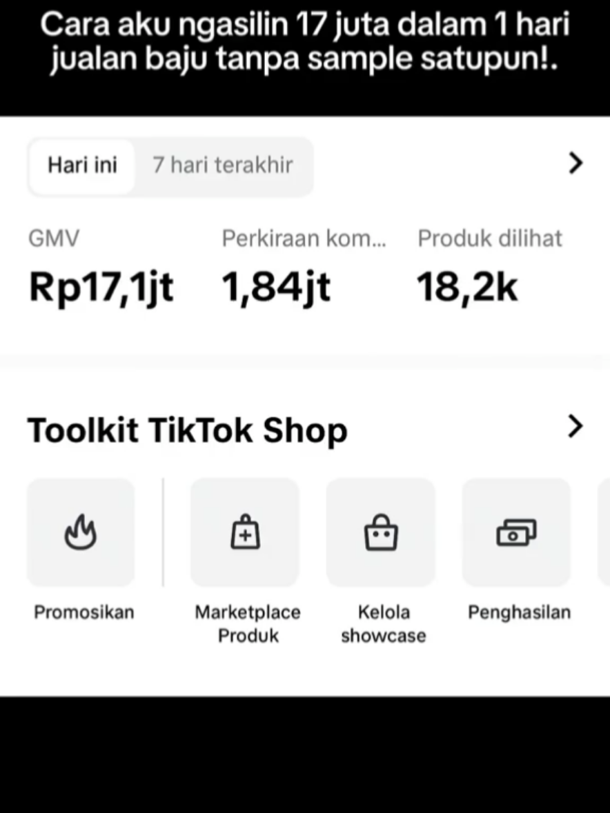 Cara aku ngasilin 17 juta dalam 1 hari jualan baju tanpa sample satupun!. #affiliate #tiktokaffiliate #affiliatemarketing #kayaraya 