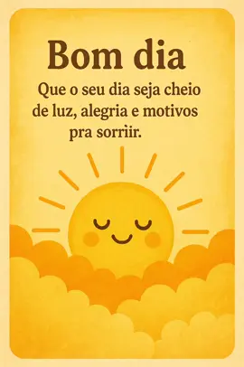 ☀️✨ Comece o dia com energia boa! Uma mensagem leve, positiva e acolhedora pra aquecer o coração logo cedo. Ideal pra espalhar alegria nos primeiros minutos da manhã. Use essa imagem no seu feed ou stories pra desejar um bom dia cheio de luz e sorrisos! 🌻💛 #BomDia #MensagemPositiva #ManhãAbençoada #Gratidão #TikTokBrasil   