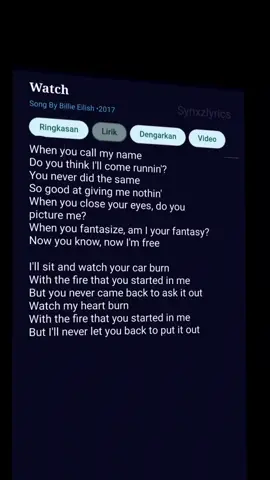 Watch🎧 #music #lyrics #watch #billieeilish #foryou 
