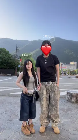 岐阜行った時のやつ🫩💞 40cm差✋🏻 #身長差カップル #fyp #03 #岐阜 #カップル 
