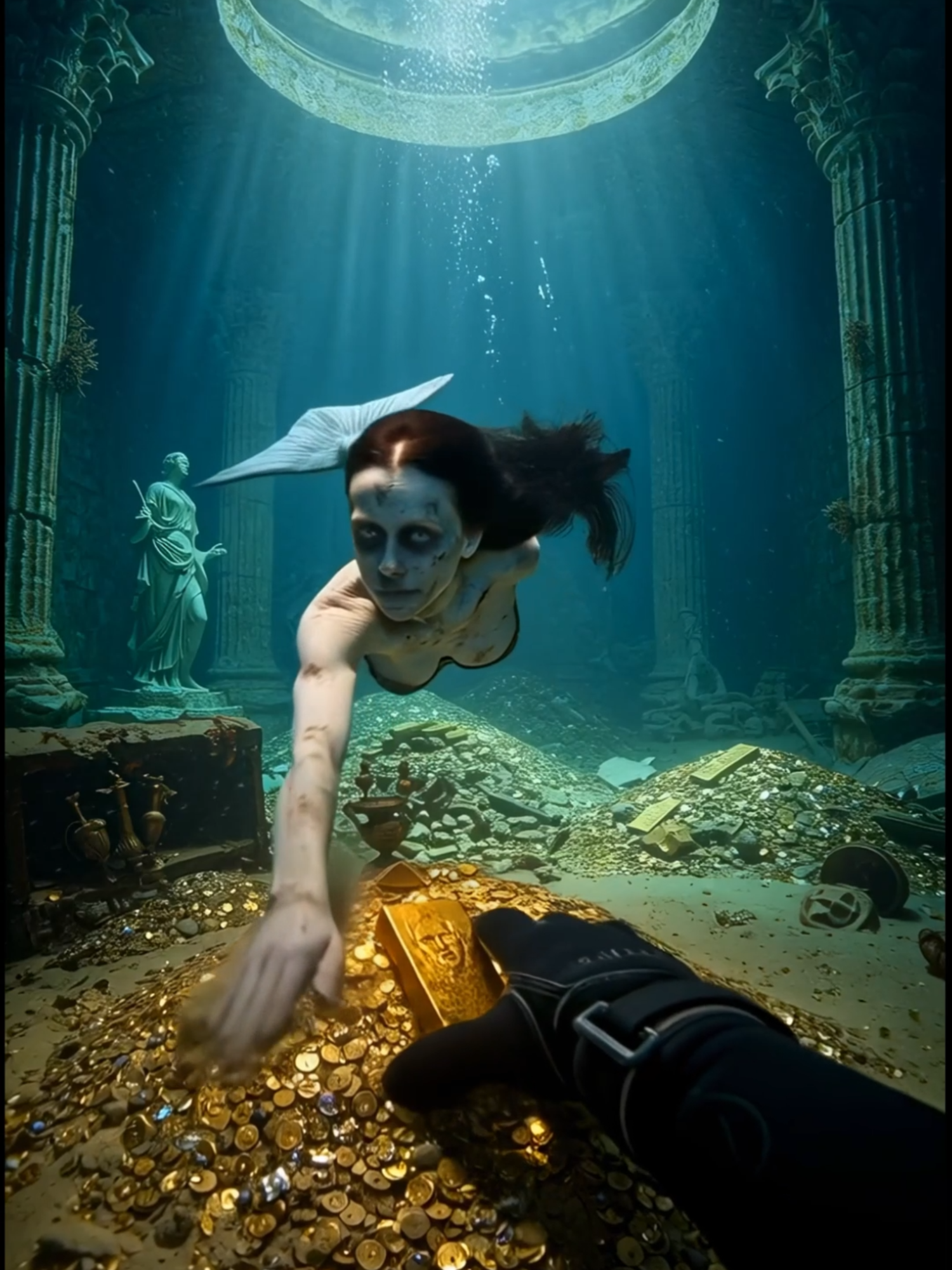 Diver’s camera captures alien underwater part193 #mermaid #gorgon #find #horrormovie #scary #alien#underwaterwelding #diver #camera#creature#reef #coral#fish#depth#terrifying#mystery#fear#spookytok#paranormal#darkness#ocean#eerie#thriller#sinister#abyss #monster#nightmare#chillsong#horrorfilm#suspense#haunting#unseen#unknown#fearful#supernatural#ominous#deepseafootage#haunted#dread#mysterycreature#explorationurbaine #darkvibes#horrorstory#scarycreature #divershands #gold #diger