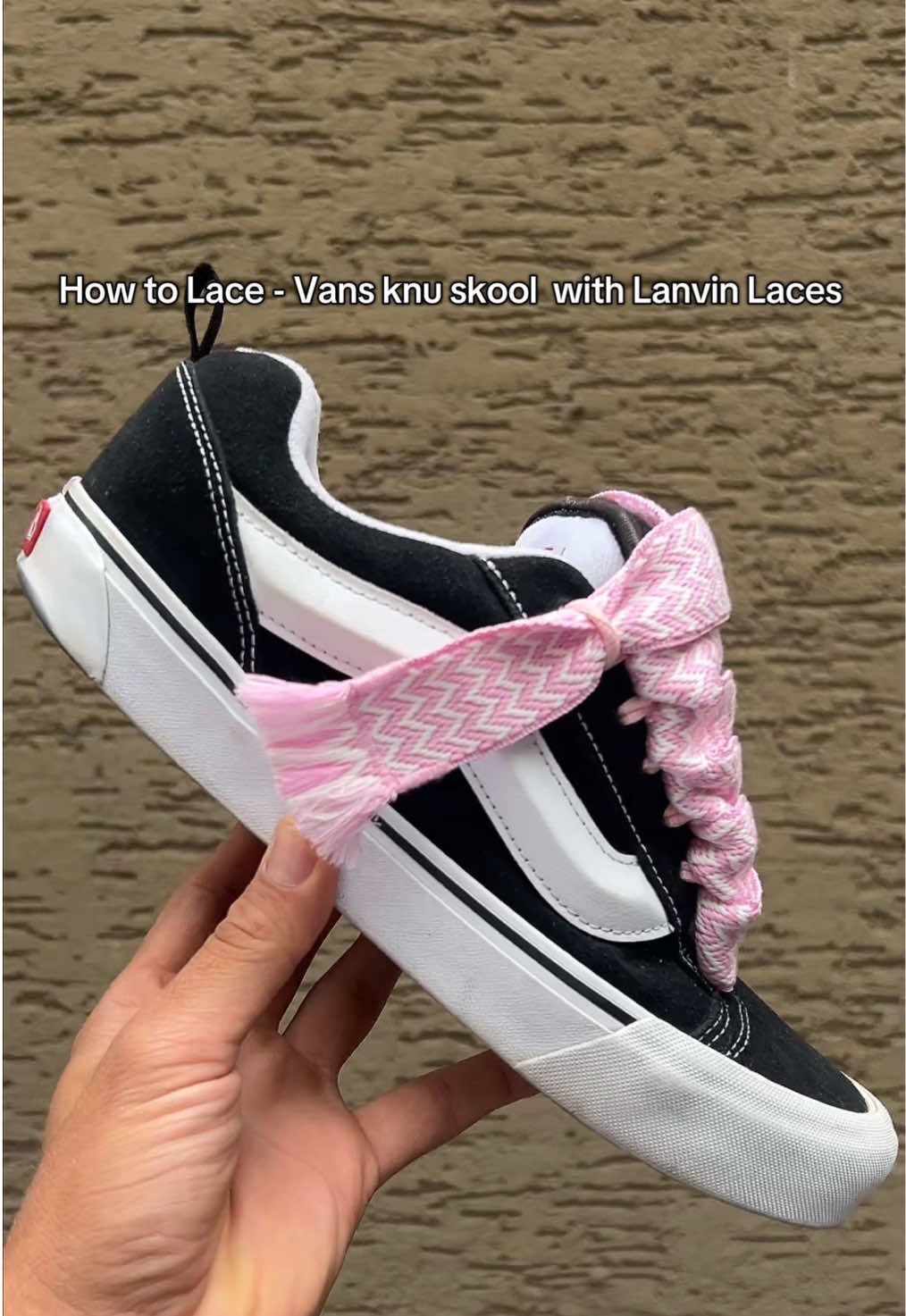 Lacing Tutorial - Vans knu Skool with Lavin Laces #lacingtutorial #tutorial #viral #vans #foru #Lanvin #tutorials 