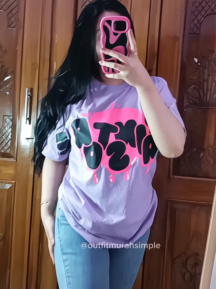 Kaos oversize bisa untuk bb 40 sampai 85 kg💜 #kaos #kaosoversize #kaoswanita #kaosdistro 