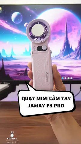 Quạt mini Jamay F5 Pro pin trâu + 199 cấp gió #quatminicamtay #quatcamtaymini 