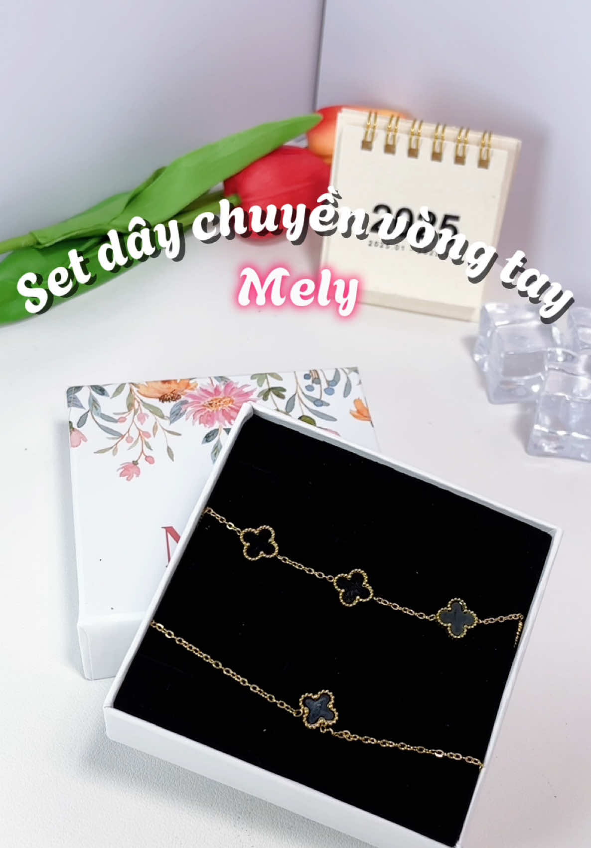 Set dây chuyền vòng tay Mely #daychuyen #vongtay #phukien #mely #co4la #daychuyentitan #vongtaytitan #titankhonggi #xh 