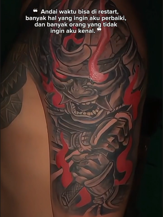 Samurai Tattoo 🥷 #CapCut #f #fy #fyp #fyppppppppppppppppppppppp #foryou #foryoupage #tattoo #tattoos #tattooartist #realistattoo #japanesetatto #japanesetattoo #jawapride🔥 #purwokerto 