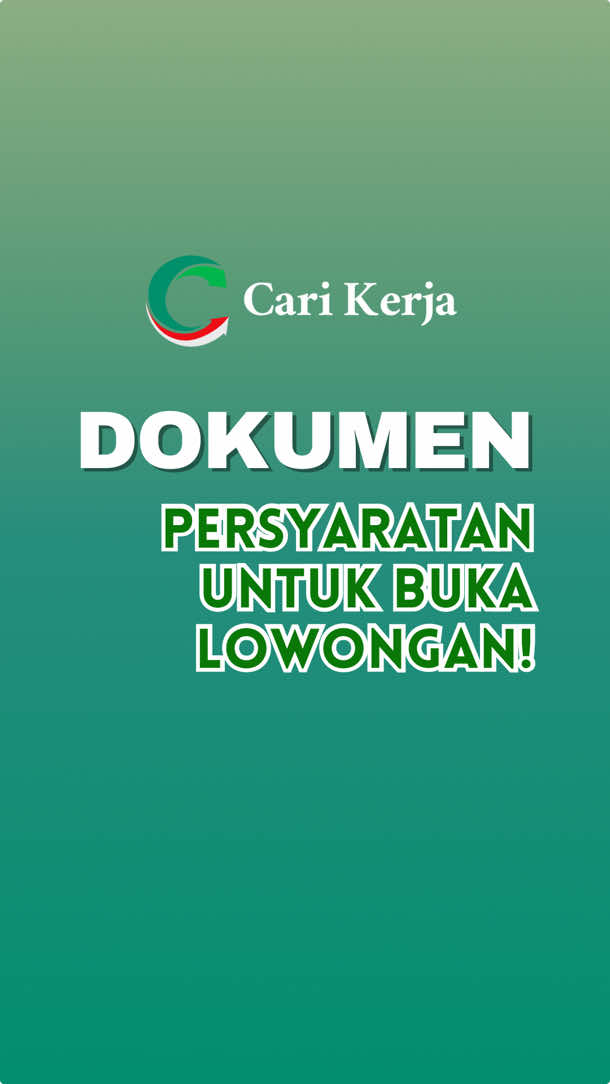 Mau rekrut karyawan dengan mudah, cepat, efisien, dan ANTI RIBET? Langsung aja daftarkan perusahaan kamu di platform Cari Kerja! ✅ Persyaratan simpel ✅ Proses super cepat ✅ Dashboard mudah dipahami — tinggal isi, lowongan langsung tayang! Daftar segera melalui www.cari-kerja.com Available on Play Store & App Store. #CariKerja #RekrutmenAntiRibet  #LowonganKerja #HRtools #JobPortalIndonesia