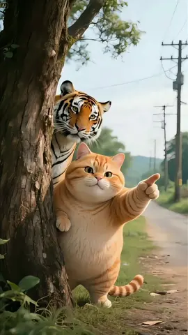 haha #orangecat #aicat #cutecat 