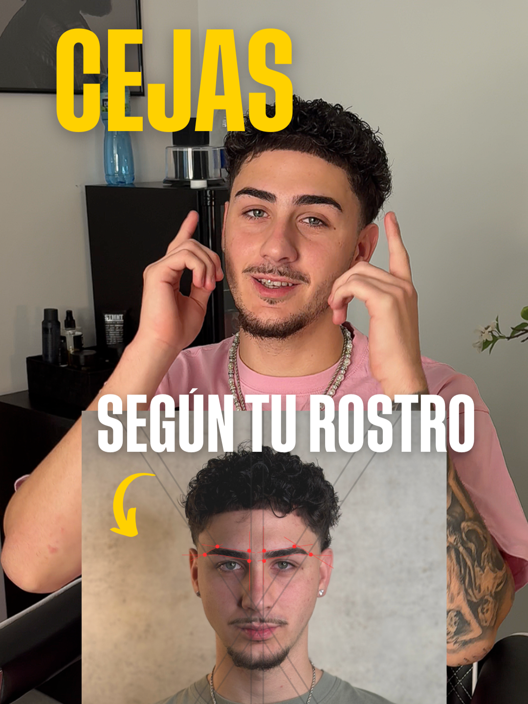 CÓMO DISEÑAR TUS CEJAS SEGÚN TU ROSTRO: VISAGISMO MASCULINO  ¿Sabías que la forma de tus cejas puede cambiar por completo tu cara? Hoy te enseño cómo hacer unas cejas masculinas perfectas, usando el visagismo para encontrar las proporciones ideales según tu tipo de rostro. Te explico las líneas clave para marcar el inicio, el punto alto y el final de tus cejas, y cómo depilar solo lo que sobra para conseguir un resultado limpio, masculino y natural. 💬 ¿Te atreves a arreglar tus cejas en casa? Comenta y guarda este video para hacerlo cuando lo necesites 🔥 #cejashombre #visagismo #disenodecejas #menstyle #tutorialcejas #cejasperfectas #barbería #barbertips #mensgrooming