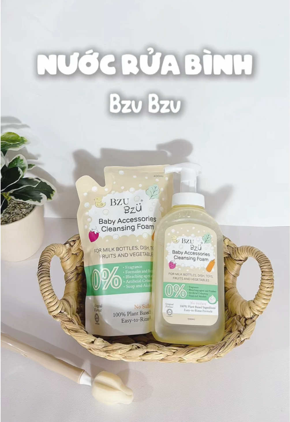 Nước rửa bình Bzu Bzu an toàn-lành tính-deal tốt #nuocruabinhsua #bzubzu #mevabe #bimsua 