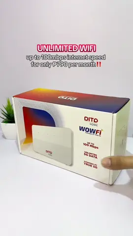 With FREE DITO SIM and UNLIMITED 5G Data Good for 1 month‼️💯👌🏼 #dito #ditohomewifi #ditotelecommunity #portablewifi #ditohomewowfi #CerealCerdik 