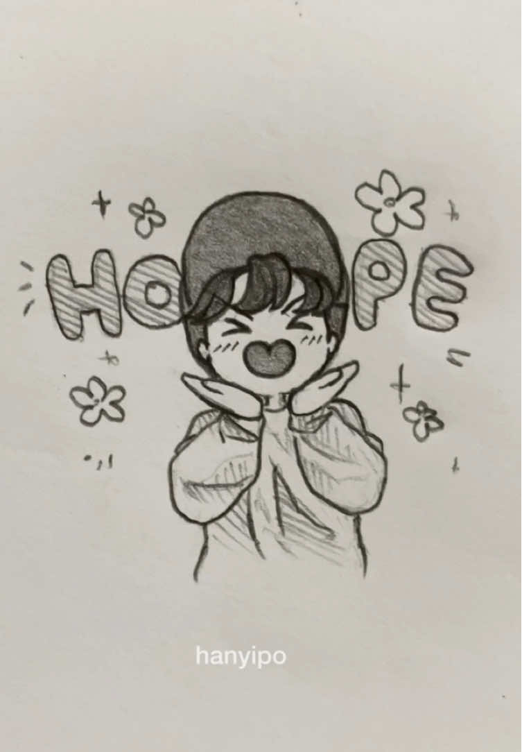 HOPE😆🌸                                                   #jhope #jungkook #jimin #namjoon #jin #fyp #fanart #btsarmy #drawing #bts #방탄소년단 