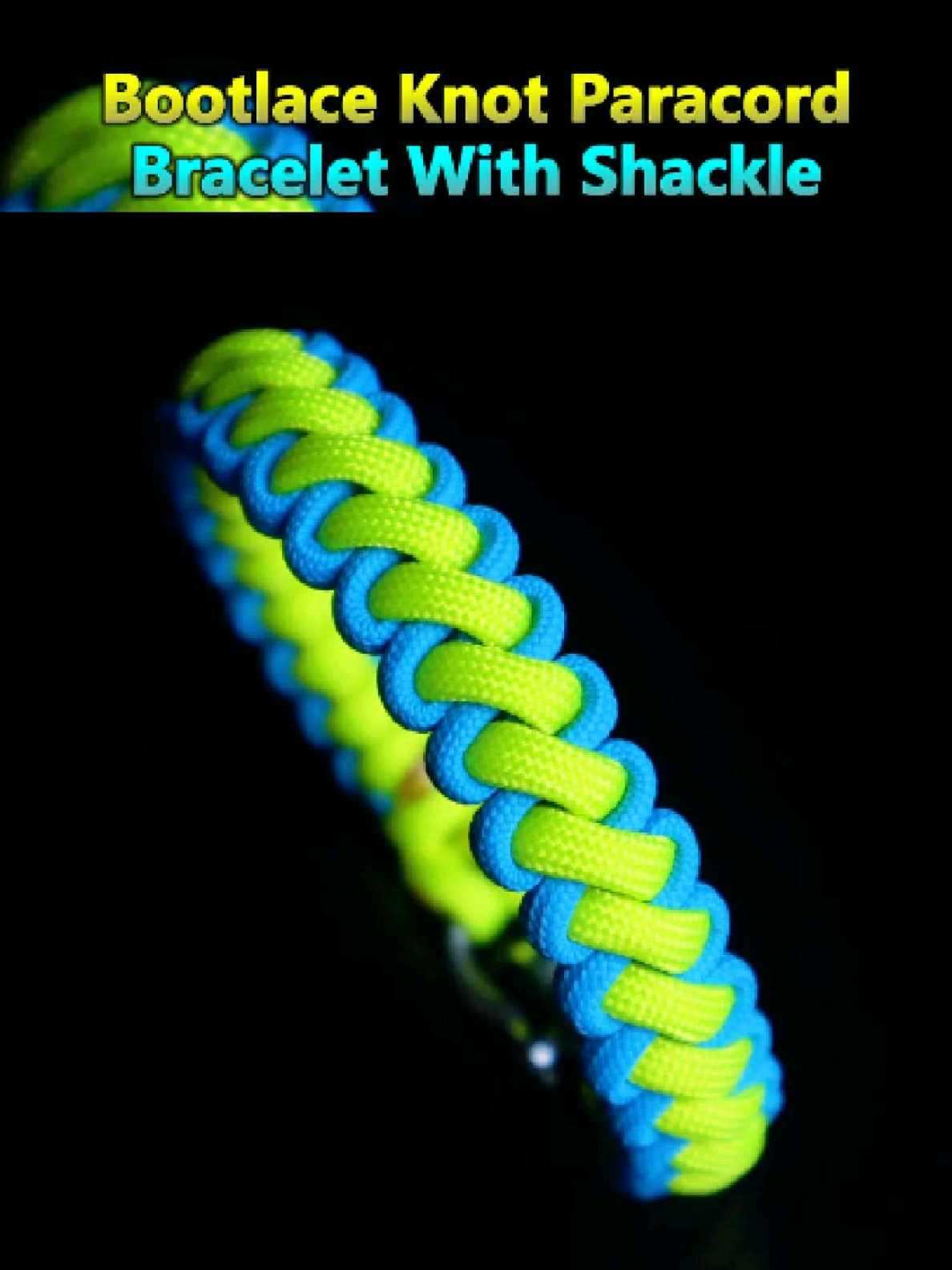 Bootlace Knot Paracord Bracelet With Shackle. #bootlaceknotparacordbracelet #bootlaceknotbracelet #bootlaceknot #paracordbracelet #braceletideas #braceletmaking #handmade 