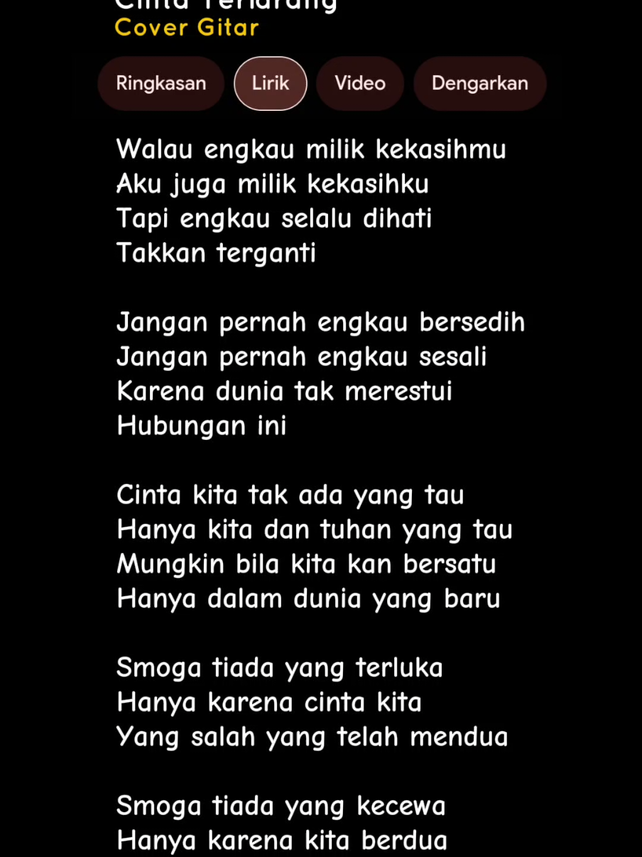 LIRIK LAGU CINTA TERLARANG - ILIR7 (Semoga Tiada Yang Terluka Hanya Karna Cinta Kita) Cover Gitar #lyrics #liriklaguivankeun #cintaterlarang #ilir7 