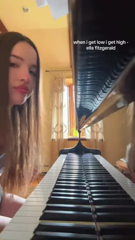 this is so fun to sing lol (when i get low i get high cover) #ellafitzgerald #cover #fypシ #jazz 