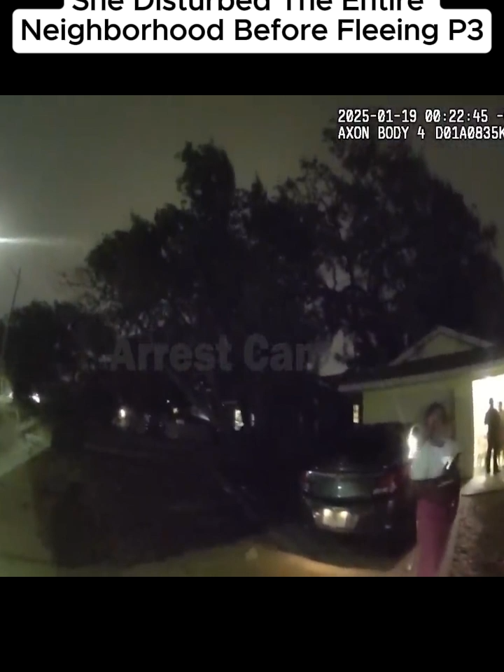 She Disturbed The Entire Neighborhood Before Fleeing#fyp #cops #police #bodycam #cam #usa #fy