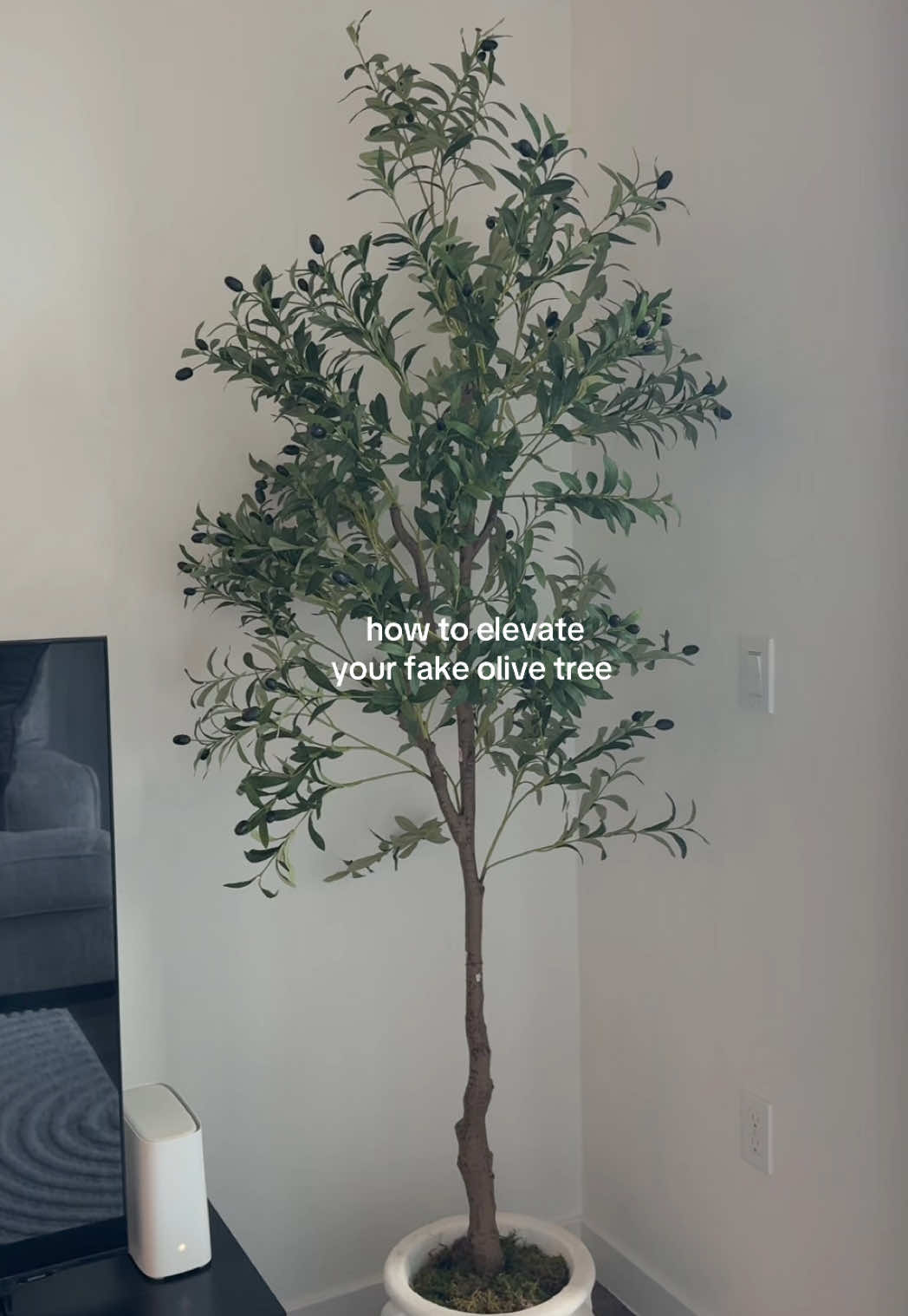 Add the plant to your home 🤌🏻 #fauxolivetree #homedecor @The Home Depot 