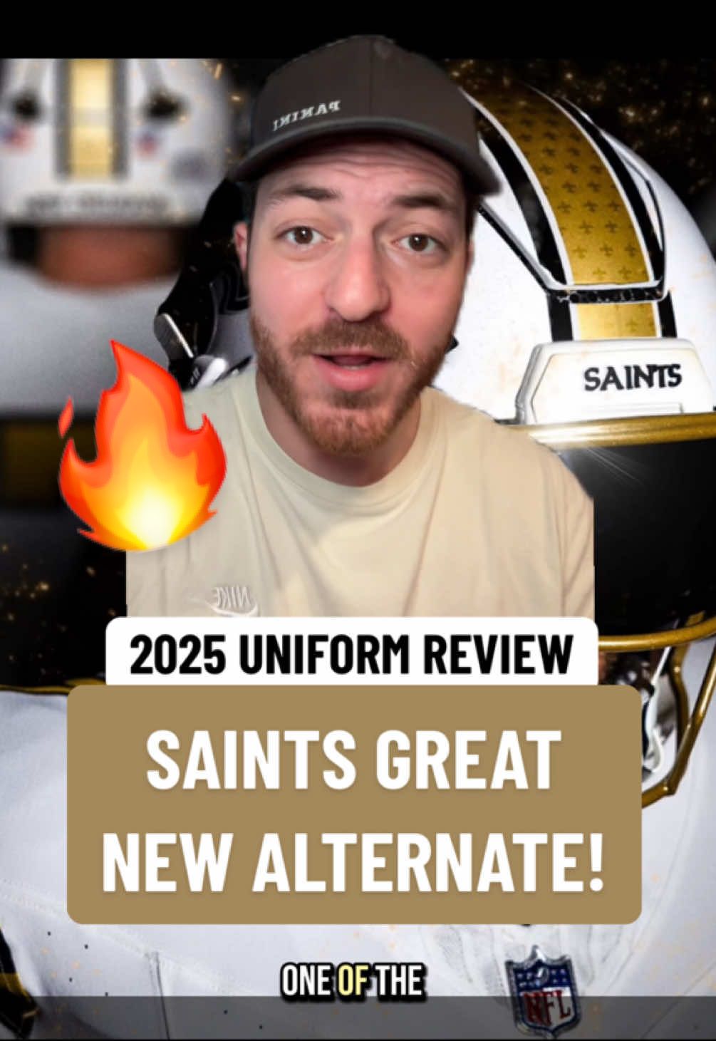 Replying to @Luca Bell  What do you think about the Saints new alternate uniform? 🔥 #neworleanssaints #saints #nfluniforms #uniformreview 