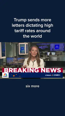 President Donald Trump on Wednesday sent letters dictating new U.S. #tariff rates on at least six more countries’ imports, leaning into his aggressive approach to resetting America’s global trade relationships. The latest letters, revealed by #Trump via Truth Social screenshots, were sent to the leaders of the Philippines, Brunei, Moldova, Algeria, Iraq and Libya. Read more at the #linkinbio #CNBC