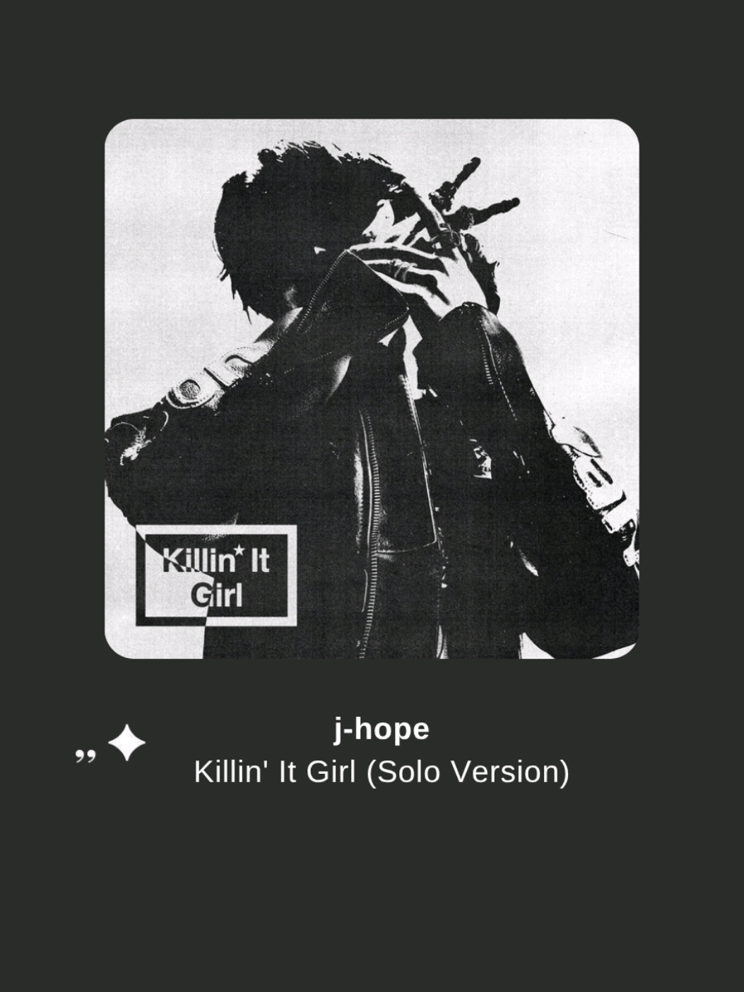 ──🎧ྀི j-hope Killin' It Girl (Solo Version)⭑ #jhope #killinitgirl #btsjhope #bighit_official_bts #bighit_entertainment 