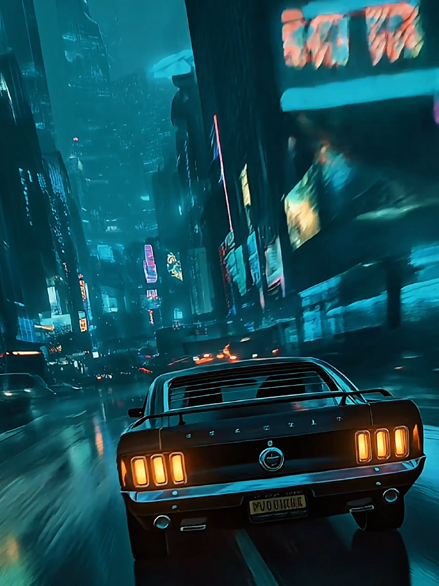 Live Wallpaper (Iconic John Wick car) A 1969 Ford Mustang Mach 1 blazes through the neon-soaked streets of cyberpunk New York City. Rain glistens, lights flash, and the iconic muscle car roars through the future. Buckle up for this high-octane thrill ride. #CyberpunkCity #MuscleCarChase #LiveWallpaper4K #NeonAesthetic #FPVdrive 