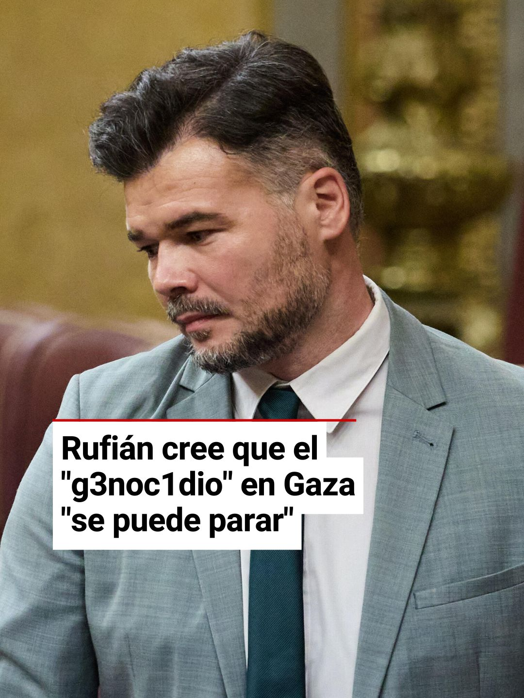 El portavoz de ERC en el Congreso, Gabriel Rufián, cree que la única diferencia entre el 
