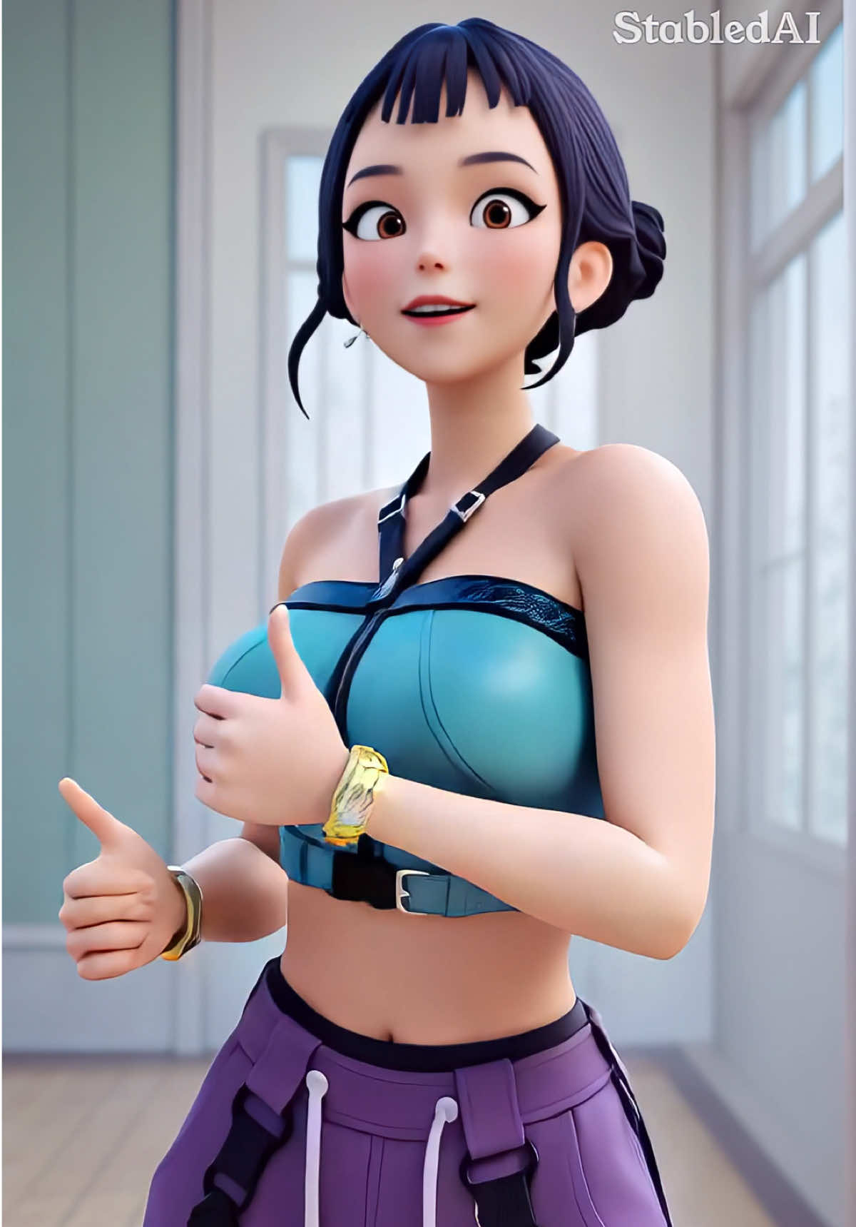 Zoey from Kpop Demon Hunters #kpopdemonhunters #zoey #anime #cartoon #dance 