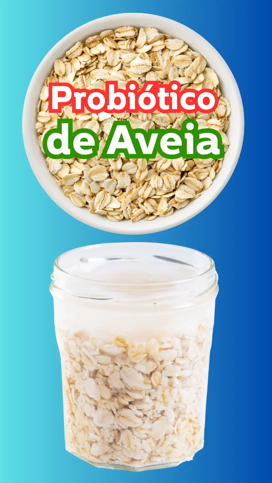 Receita de bebida probiótica saudável de aveia! #dicasdesaude #saude #saudavel #aveia 