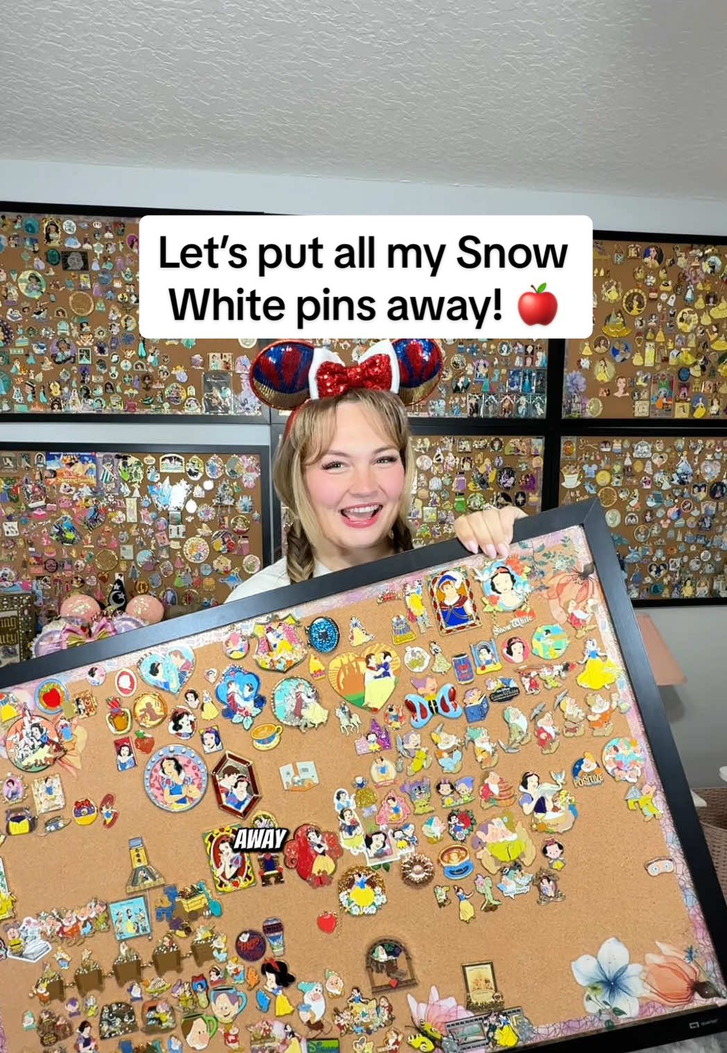Replying to @dan_miraculousfan12 YAY, finally got started on putting my Snow White pins away! In the corner, we have some villains, evil queen, old hag first! 🍎 @Disney #snowwhite #disneypins #pincollection 