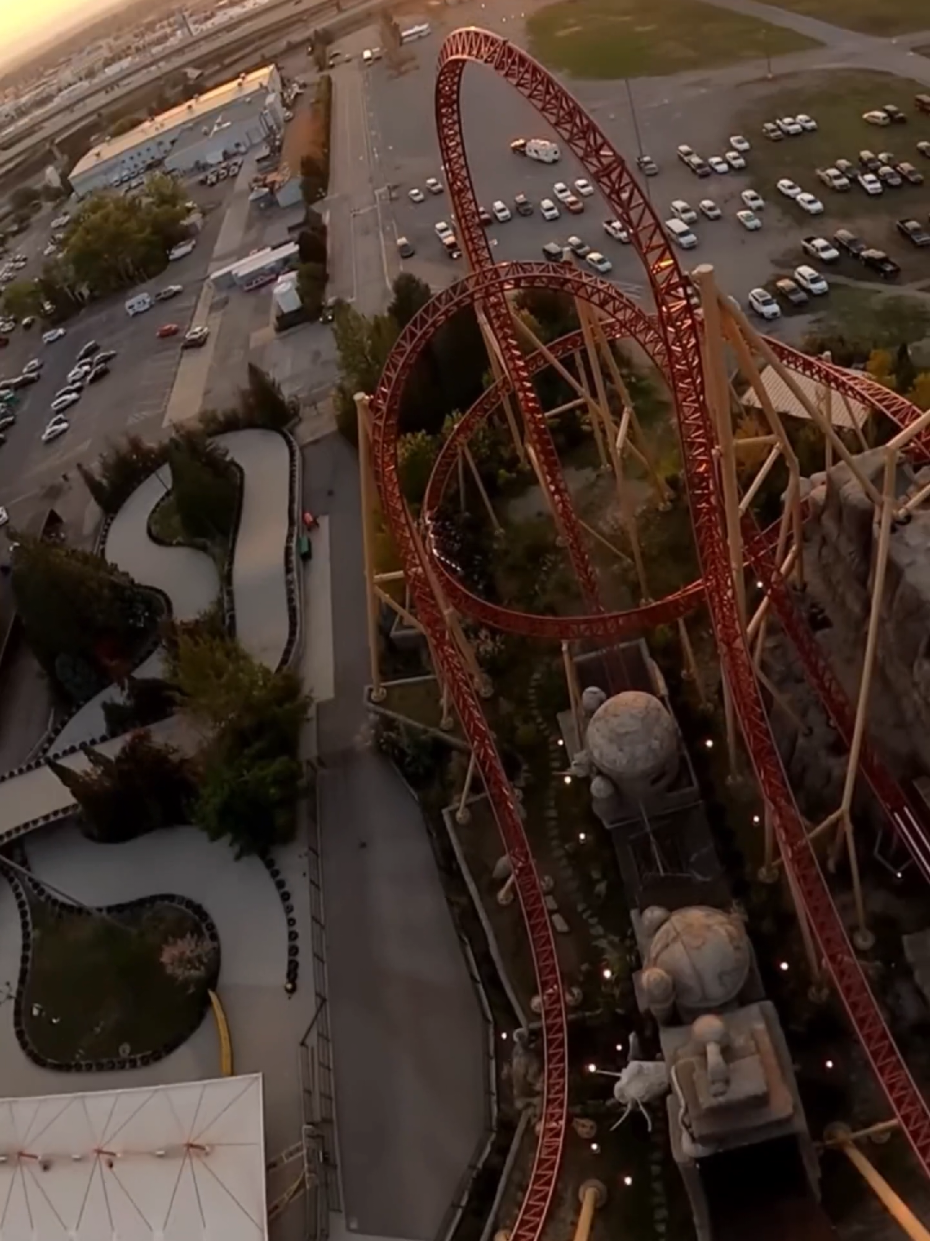 Music on roller coaster would be crazy | Ride : Cannibal - Lagoon Park #rollercoaster #thedays #music #coastertok #summervibes 