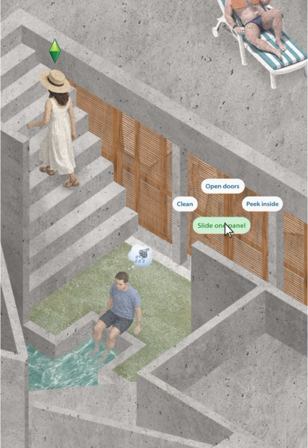 mi kind of sims #collage #postproduccion #arquitectura #proceso #photoshop #collages #sims 