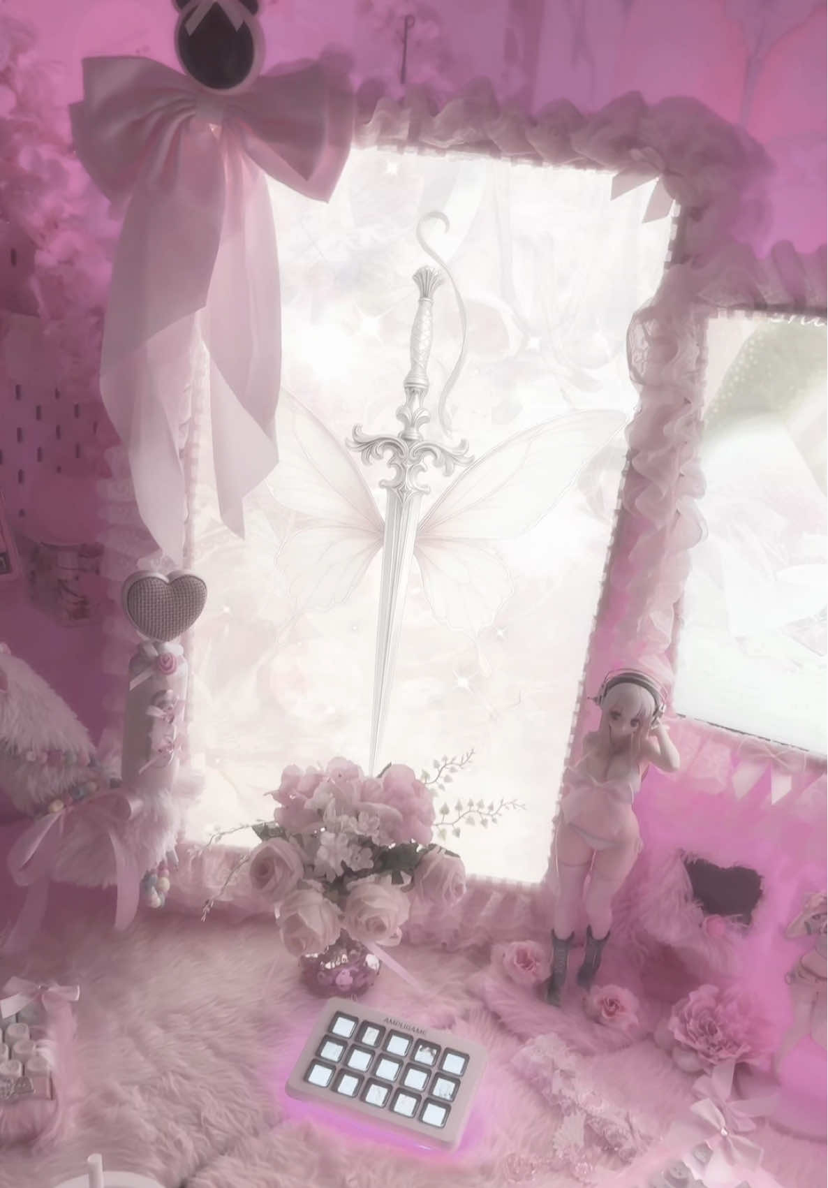 ᘏ ⑅ ᘏ ꒰˶  - ˕ -꒱ ⌒)ᦱ    ♔𓍯𓂃𓏧♡🪽 ♡ ♡  XOXO 💋 pinkie_queenx ⠀⠀⠀⠀⠀          ◜ ͡   ͡   ◝ 　               ૮ ﾉ ྀི 𓏼 ˊ͈   ˔  )  ··﹖ 　   ╭◜◝ ͡  ʿʿ         𝜗𝜚 ˒　　　　　　 　  ૮'       　　　     ꒱ 　 　　 )　ﾉ,,_、  ﾉヽ) 　  　　し'し'　l ﾉ       #pinksetup #setup #girlytok #pc #GamerGirl #pcsetup #dollette #angelcore #pinkiequeen #RoomTour #lacemonitor #pink #cutecore🎀🦴🍮🐾 #cutecore #kawaiicore🔪🎀 #kawaiiaesthetic #kawaii #deadoralive #aestheticvibes #cutegirl #cutesetup #girly 