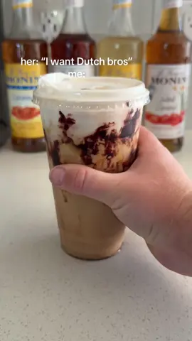 Sometimes all she wants is a yummy coffe from Dutch bros, good thing for her she has an at home barrista. #homecoffee #goldeneagledrink #dutchbrosathome #cafe #halfandhalf #trythis #trythisathome #coffeetok #coffeetiktok #coffeelover #coffeelover #coffeerecipe #recipes #recommendationsforyou #sodelicious #mustmakethis #espressomachineathome #dutchbrosathome #cafecito #espresso #espressotiktok #breve #trythisathome #makethisviral #espressoathome #fyp