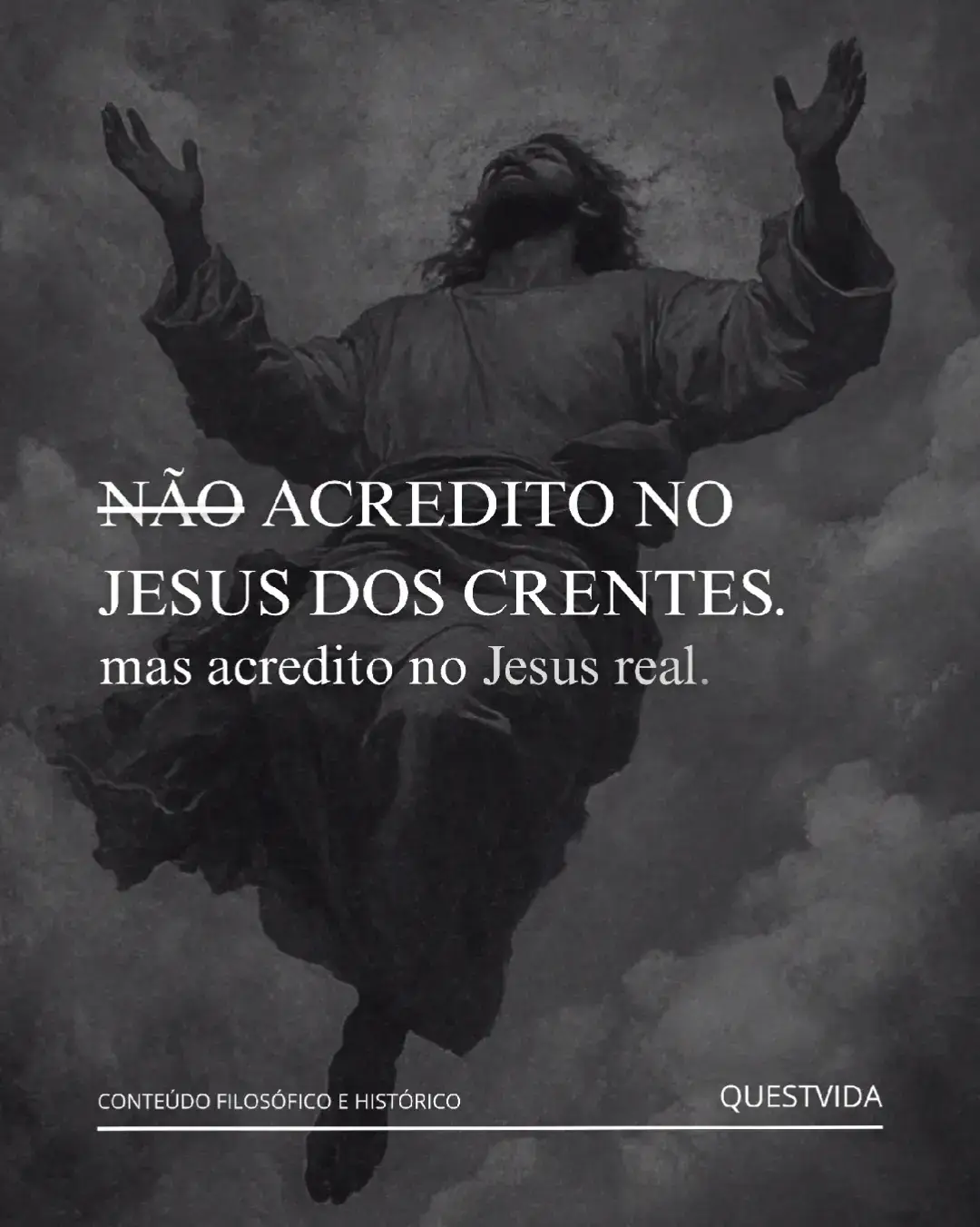 Você já parou pra pensar que talvez o Jesus que te apresentaram, não tem muito a ver com o Jesus real? Ele não era branco. Não era rico. Não era aceito pelos religiosos da época. Andava com os marginalizados, enfrentava o poder e ensinava o amor como revolução. Esse Jesus histórico foi silenciado por estruturas que, ironicamente, hoje falam em nome dele. Neste carrossel, vamos refletir: Quem foi Jesus de verdade? E por que essa pergunta importa tanto, mesmo pra quem não segue nenhuma religião? Salve, compartilhe e questione. Porque fé, sem consciência, vira controle. #filosofia #reflexão #Jesus #historia   