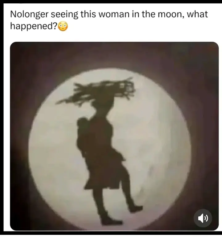 The woman inside the moon 🌚#creatorsearchinsights #moon @Shegun ✨Creator 