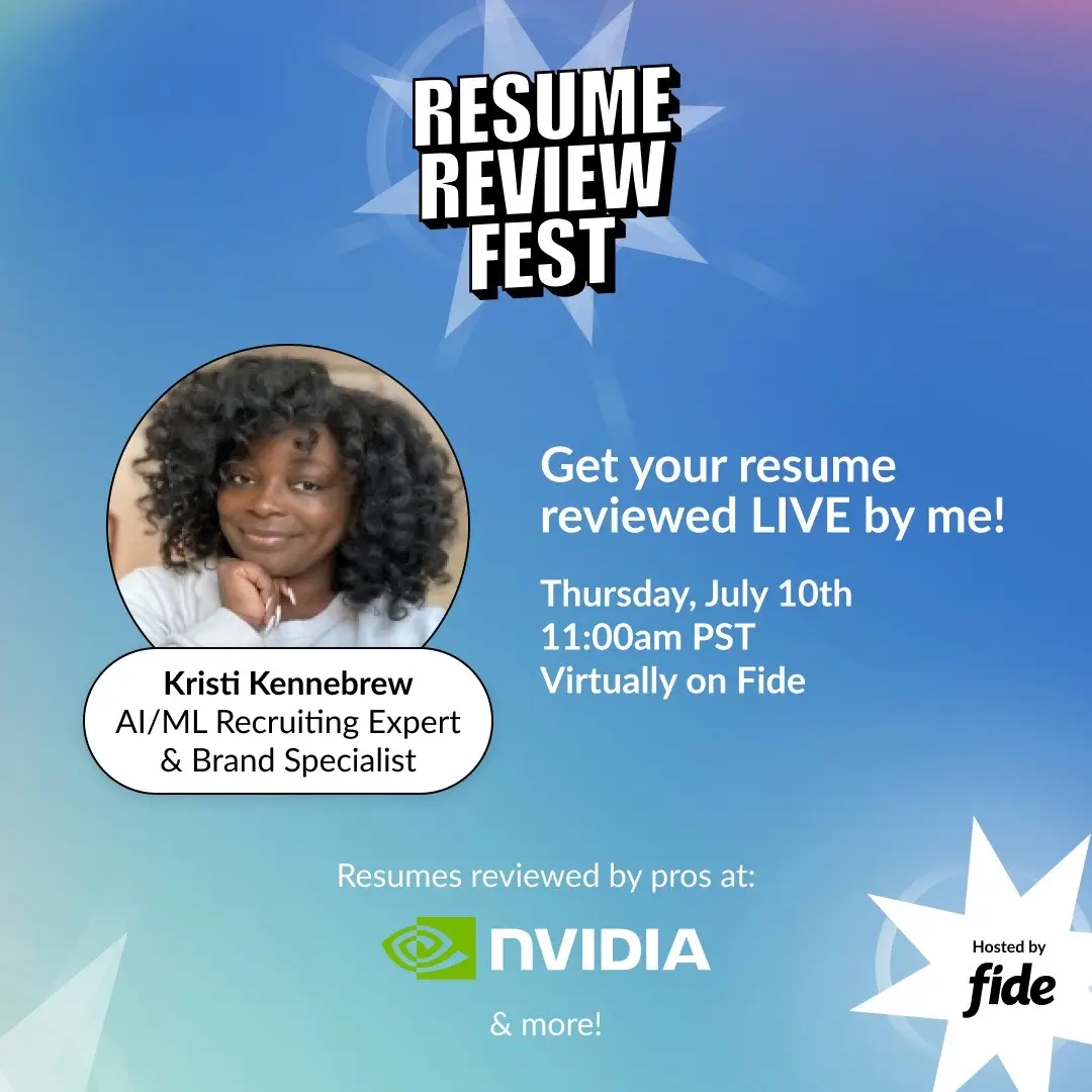 I typically don’t do resume reviews but when @Fide ask me to join the Resume Review Fest I couldn’t say no! Join me live tomorrow at 1pm CT/11am PT as we go bullet point by bullet point on how to best stand out when applying to jobs! Use this link ti get access to the platform & I hope to see you there:  https://join.fide.co/fide-res-fest ##resumereview##resumehelp##resumetips##jobsearch##getmehiredkristi##entrylevel
