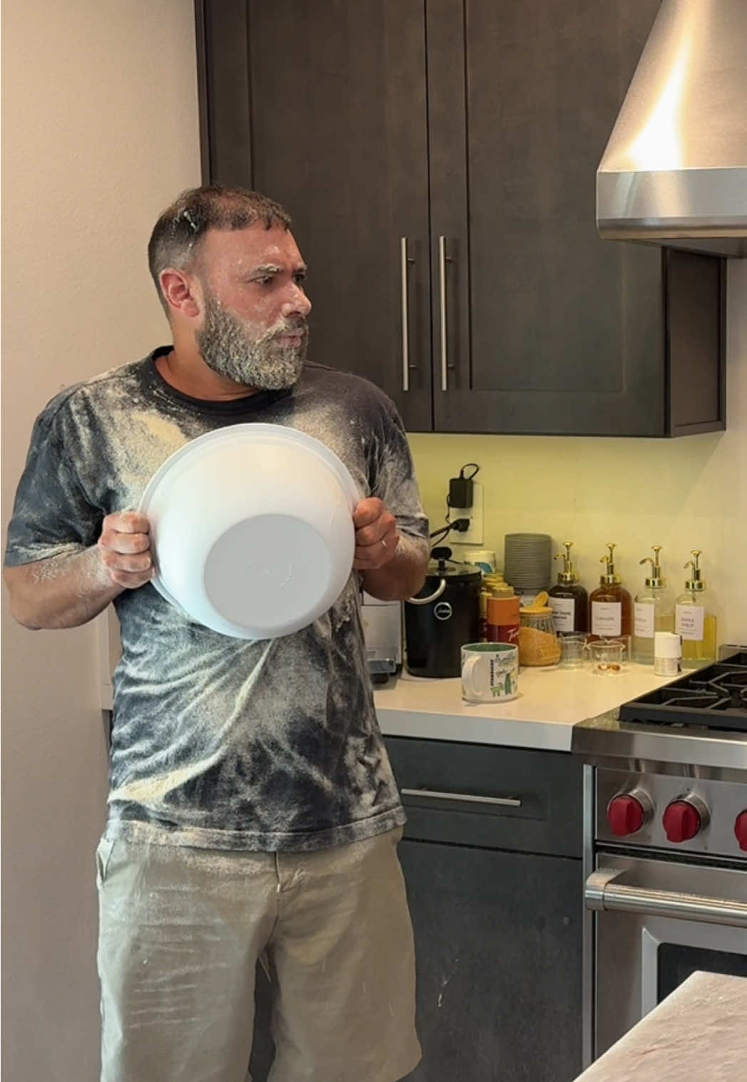 1000% worth the mess.🤣#prank #husbandwife #funnymoments 