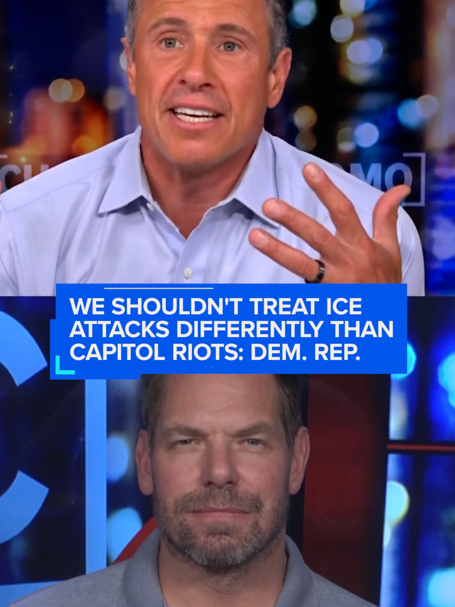 U.S. Rep. Eric Swalwell says anyone who attacks an ICE officer should face the same punishment as those who stormed the Capitol. But he tells Chris Cuomo if ICE officers are 