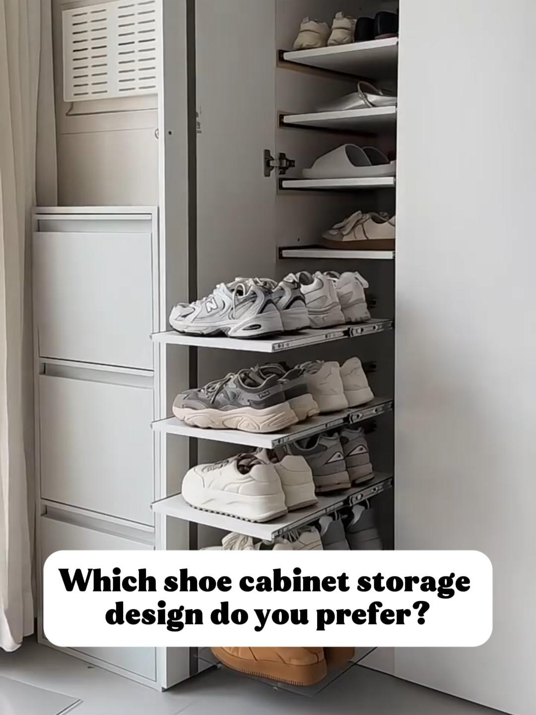 Shoes everywhere? 👟✨ Smart shoe cabinet design keeps your entrance tidy and your shoes neatly stored. 💡Drawer design or multi-layer shelves? Which shoe cabinet design do you prefer? 😉 ✨ 17 years of export experience, custom cabinets, wall panels and door panels for the whole house. 👀 Learn about whole house custom solutions 📩 Send a private message or WhatsApp: +8618126638612 for more information! #shoestorage #entrywaydesign #interiordesignideas #interiordesign #homedecore #smartstorage #homeorganization #customfurniture #cabinetdesign #modernhome #customcabinets #interiordecor