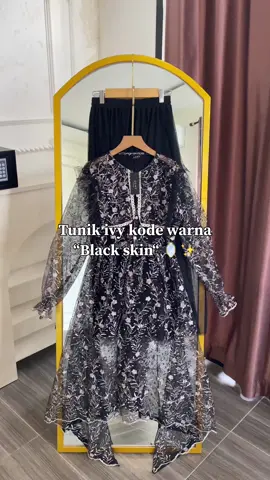 Tunik ivy motif baru 😍 (black skin) #fyp #tunikbruklat #tunikkekinian  